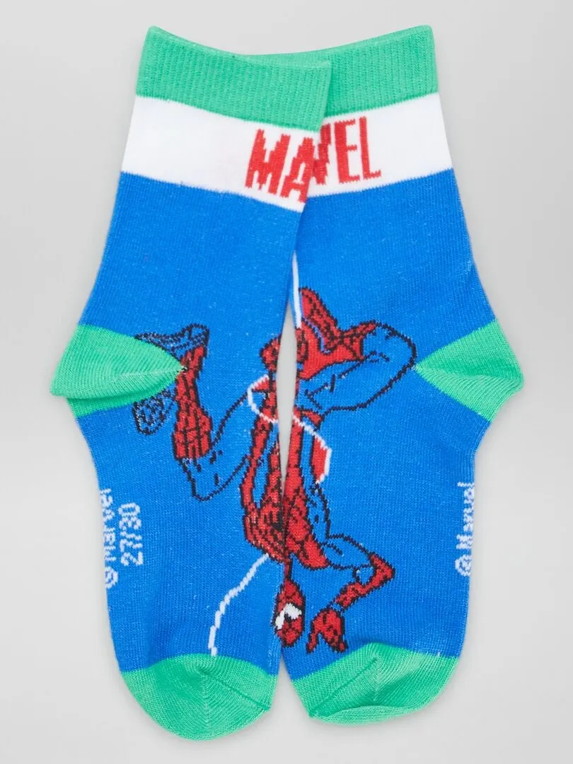 PACK DE CALCETINES 'SPIDERMAN'  3 PARES  AZUL